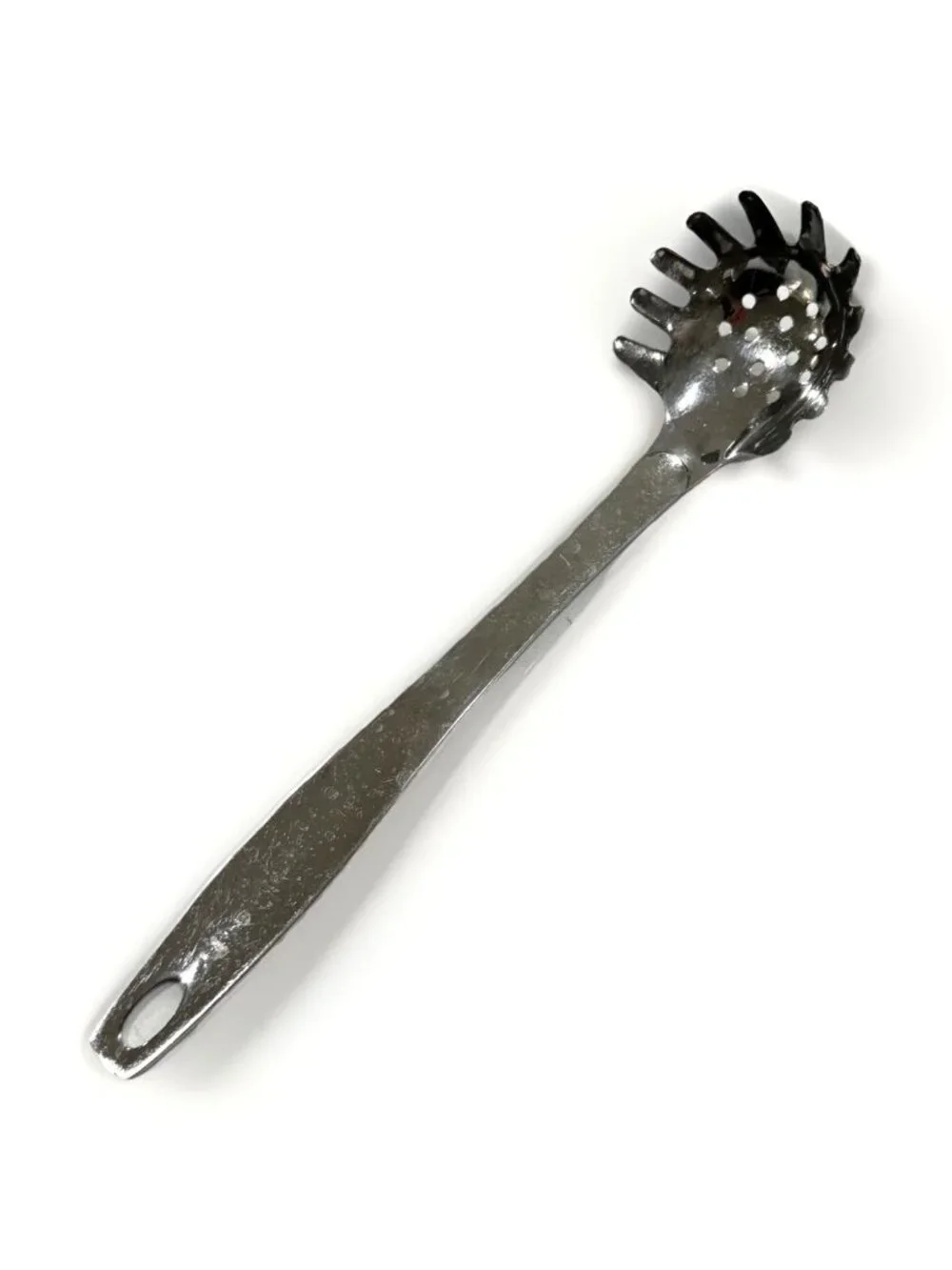 Oneida Stainless Steel Silver Pasta Serving Spoon Slotted Cook Kitchen Chef